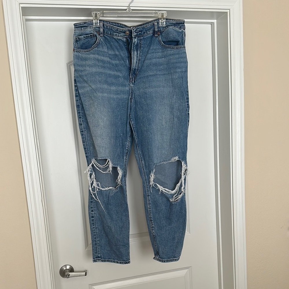 American Eagle Outfitters Blue Ankle Cropped Jeans